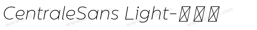 CentraleSans Light字体转换